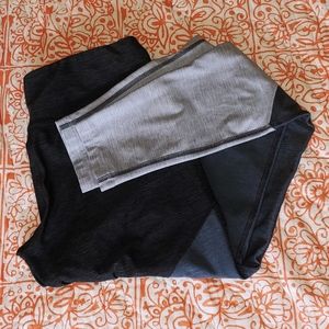 Champion Full Length Gray Color Block Leggings